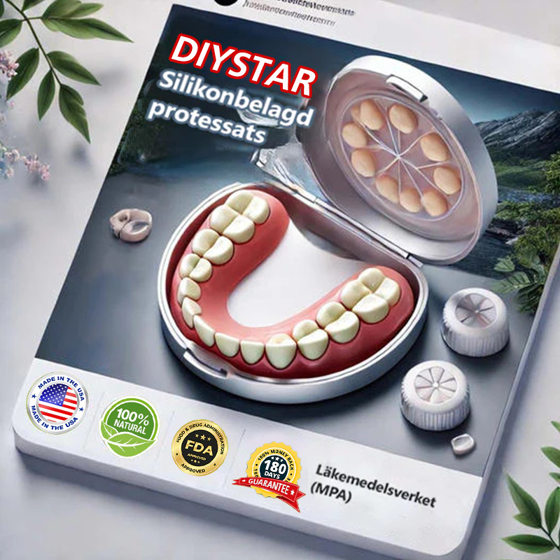 DIYSTAR™ Medicinskt Silikon-Tandprotesmåttset 🦷 (👨⚕️ Certifierat, CED-kompatibelt & godkänt av tandläkare) 🌹