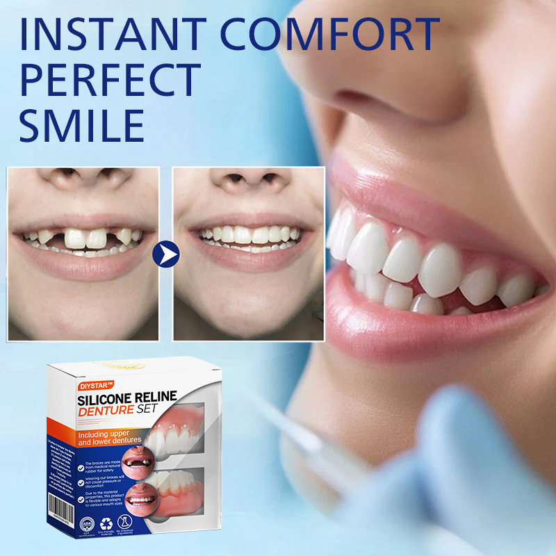 DIYSTAR™ Medicinskt Silikon-Tandprotesmåttset 🦷 (👨⚕️ Certifierat, CED-kompatibelt & godkänt av tandläkare) 🌹
