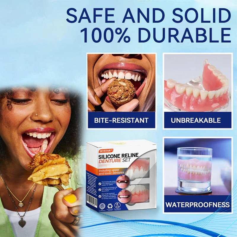DIYSTAR™ Medicinskt Silikon-Tandprotesmåttset 🦷 (👨⚕️ Certifierat, CED-kompatibelt & godkänt av tandläkare) 🌹