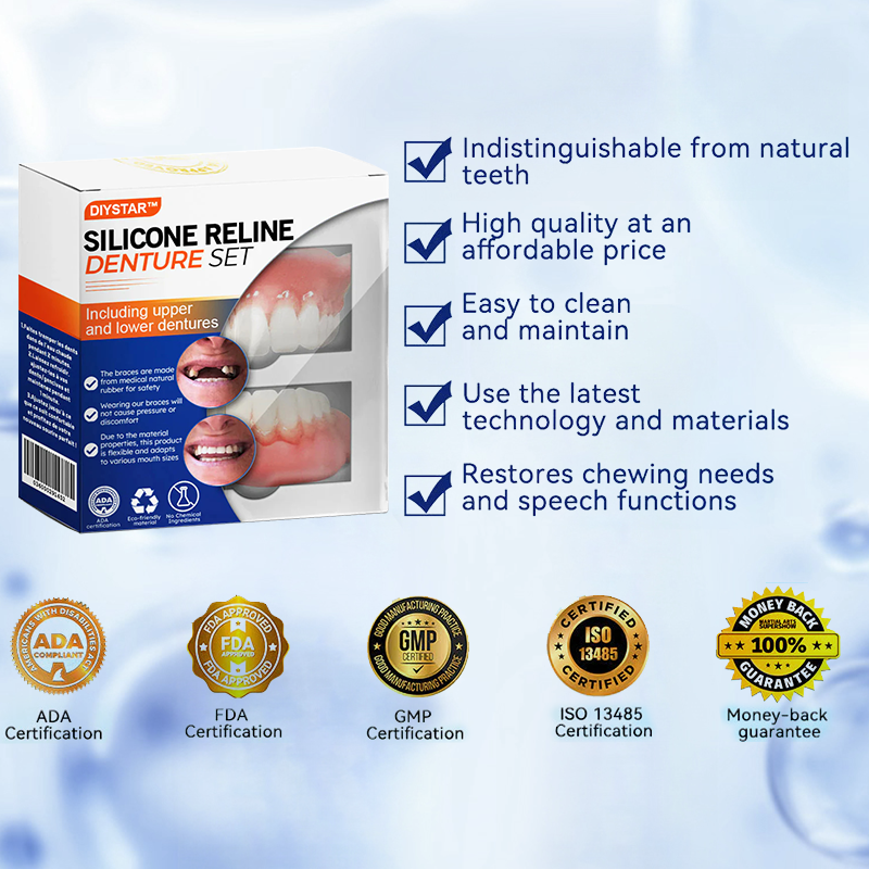 DIYSTAR™ Medicinskt Silikon-Tandprotesmåttset 🦷 (👨⚕️ Certifierat, CED-kompatibelt & godkänt av tandläkare) 🌹