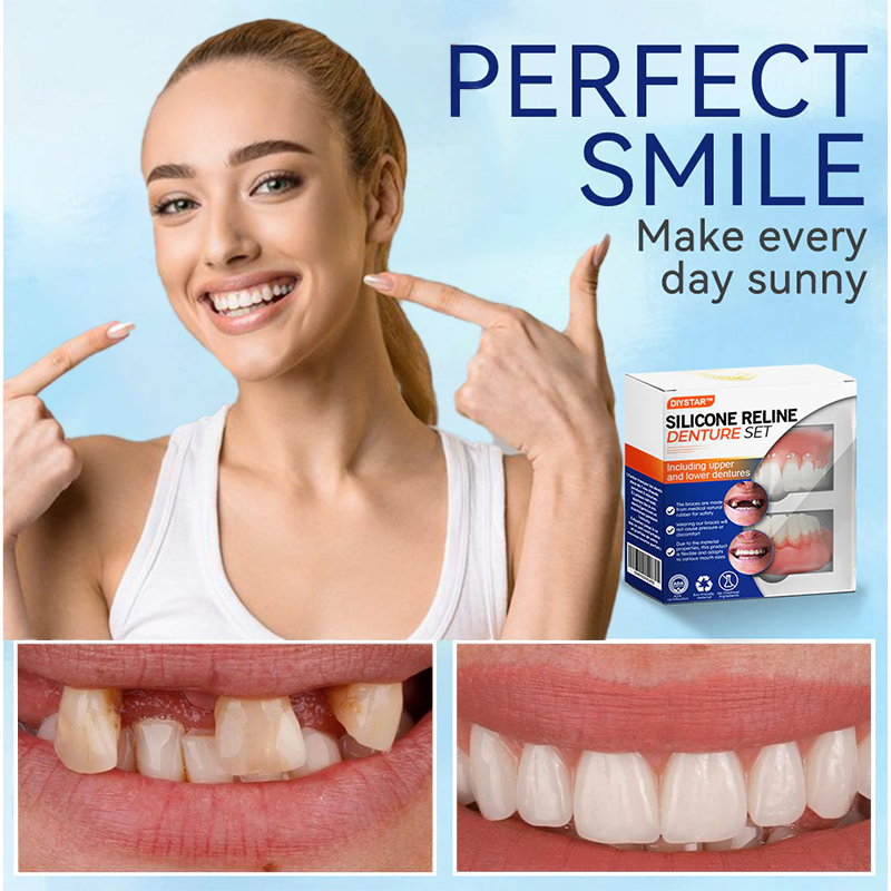 DIYSTAR™ Medicinskt Silikon-Tandprotesmåttset 🦷 (👨⚕️ Certifierat, CED-kompatibelt & godkänt av tandläkare) 🌹