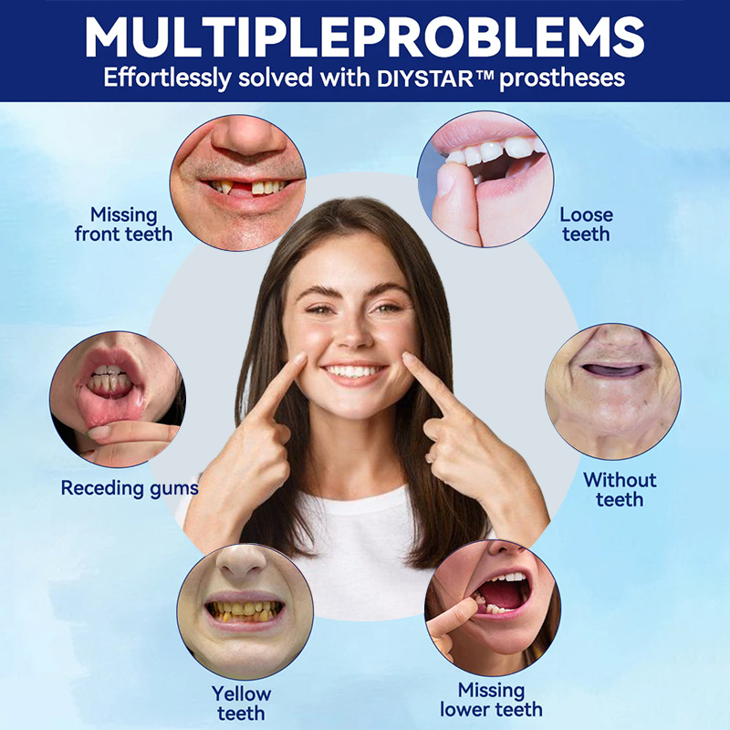 DIYSTAR™ Medicinskt Silikon-Tandprotesmåttset 🦷 (👨⚕️ Certifierat, CED-kompatibelt & godkänt av tandläkare) 🌹