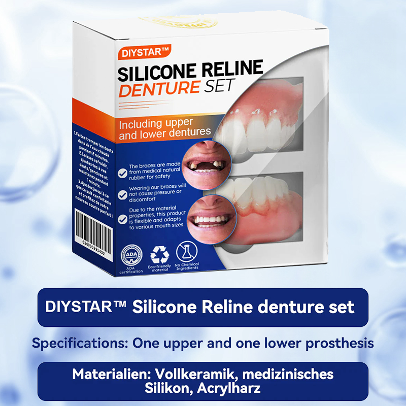 DIYSTAR™ Medicinskt Silikon-Tandprotesmåttset 🦷 (👨⚕️ Certifierat, CED-kompatibelt & godkänt av tandläkare) 🌹