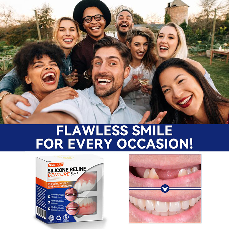 DIYSTAR™ Medicinskt Silikon-Tandprotesmåttset 🦷 (👨⚕️ Certifierat, CED-kompatibelt & godkänt av tandläkare) 🌹